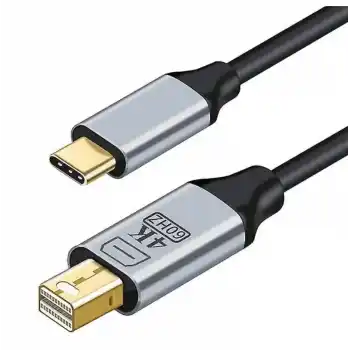 ZR126 Siyah Type-C Mini Dp Çevirici Kablo 1,8 M