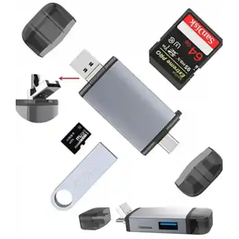 ZR428 T993A Type-C 3 İn 1 Card Reader
