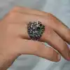 ​Gümüş Aslan Kafası Erkek Yüzük
