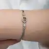 ​Gümüş Kare Zultanit Taşlı Kadın Bileklik
