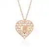 ​Gümüş Rose Kişiye Özel Kalbin İçinde Kalp Bayan Kolye