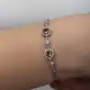 ​Gümüş Yuvarlak Zultanit Taşlı Kadın Bileklik