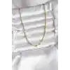 14K Gold Renk Kaplama Ezme Yılan Zincir Model CM Kadın Kolye