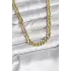 14K Gold Renk Kaplama Kalın Zincir Model CM Kadın Kolye