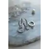 3 lü Ay ve Yıldız Model Gümüş Renk Set Küpe