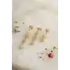 3 lü Set Küpe Gold Renk Kutup Yıldızı Detaylı