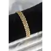 316L Çelik 9 mm Kalınlıkta Gold Renkli Erkek Bileklik