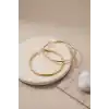 316L Çelik Gold Renk 46 mm Halka Küpe