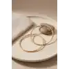 316L Çelik Gold Renk 56 mm Halka Küpe