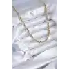 316L Çelik Gold Renk 60 cm Burgu Model Kadın Kolye