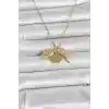 316L Çelik Gold Renk Açılabilir Yonca Model Zirkon Taşlı Kadın Kolye