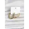 316L Çelik Gold Renk Bambu Model Halka Kadın Küpe