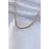 316L Çelik Gold Renk Burgu Model 45 cm Kadın Kolye