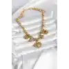 316L Çelik Gold Renk Charmlı Model Kadın Kolye