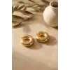 316L Çelik Gold Renk Çiftli Earcuff Küpe