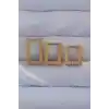 316L Çelik Gold Renk Dikdörtgen Küpe Seti