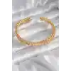 316L Çelik Gold Renk Dorika Model Kadın Bileklik