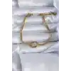 316L Çelik Gold Renk Düğüm Model Kadın Bileklik