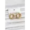 316L Çelik Gold Renk Halka Model Asorti Kadın Küpe