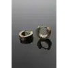 316L Çelik Gold Renk Halka Model Çift Küpe