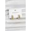 316L Çelik Gold Renk Halka Model Kadın Küpe