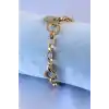 316L Çelik Gold Renk Kalp Figür Zincir Model Kadın Bileklik