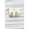 316L Çelik Gold Renk Kalp Model Kadın Küpe