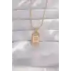 316L Çelik Gold Renk Karışık Mineli Ay Figür Tarot Kolye