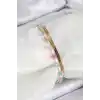 316L Çelik Gold Renk Kristal Karışık Renkli Taşlı Kadın Bileklik