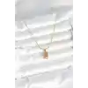316L Çelik Gold Renk Mini Külçe Altın Model Kolye