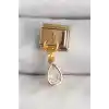 316L Çelik Gold Renk Sallantı Damla Zirkon Taşlı Nomination Charm