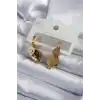 316L Çelik Gold Renk Sallantı Kuru Kafa Model Kadın Küpe