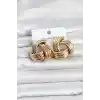 316L Çelik Gold Renk Sarmal Model Kadın Küpe