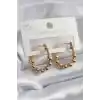 316L Çelik Gold Renk Topçuk Halka Model Kadın Küpe