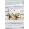 316L Çelik Gold Renk Vintage Kadın Küpe