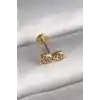 316L Çelik Gold Renk Zirkon Taşlı Sonsuzluk Model Tragus Piercing