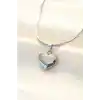 316L Çelik Gümüş Renk Kalp Kolye
