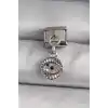 316L Çelik Gümüş Renk Sallantı Zirkon Taşlı Göz Model Nomination Charm