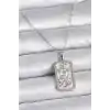 316L Çelik Gümüş Renk Zincir Yengeç Burcu Zirkon Taşlı Kadın Kolye