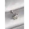 316L Çelik Gümüş Renk Zirkon Taşlı Güneş Tragus Piercing