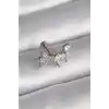 316L Çelik Gümüş Renk Zirkon Taşlı Yıldız Model Tragus Piercing