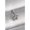 316L Çelik Gümüş Renk Zirkon Taşlı Yıldız Model Tragus Piercing
