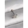 316L Çelik Gümüş Renk Zirkon Taşlı Yıldız Model Tragus Piercing