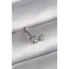 316L Çelik Gümüş Renk Zirkon Taşlı Yıldız Tragus Piercing
