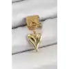 316L Çelik Sallantılı Kalp Model Gold Renk Nomination Charm
