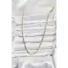 316L Çelik Zincir Gold Renk 60 cm Yılan Zincir Kadın Kolye