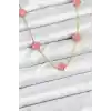 316L Çelik Zincir Gold Renk Pembe Baby Boy Yonca Kadın Kolye