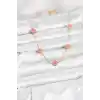 316L Çelik Zincir Gold Renk Pembe Baby Boy Yonca Kadın Kolye
