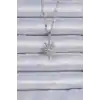 316L Çelik Zincir Gümüş Renk Zirkon Taşlı Kutup Yıldızı Kolye