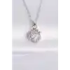 316L Çelik Zincir Gümüş Renk Zirkon Taşlı Rapunzel Kolye